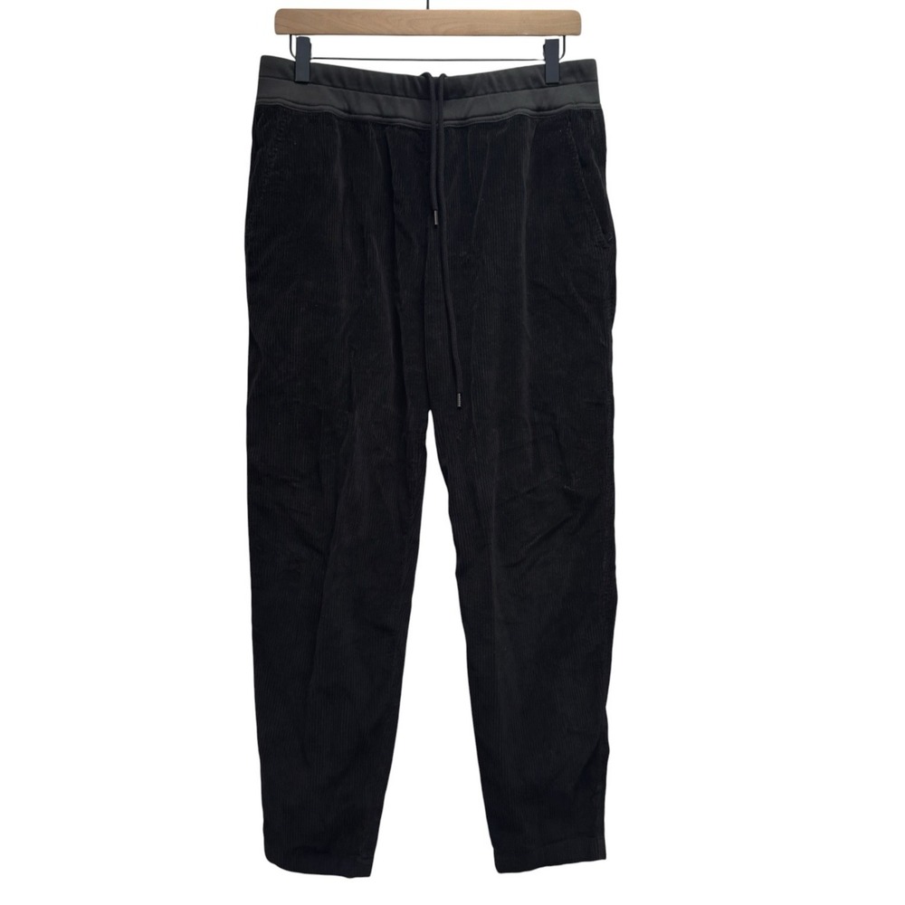 James Perse Los Angeles Mens Size 1 (Small) Black Pull On Corduroy Joggers Pants